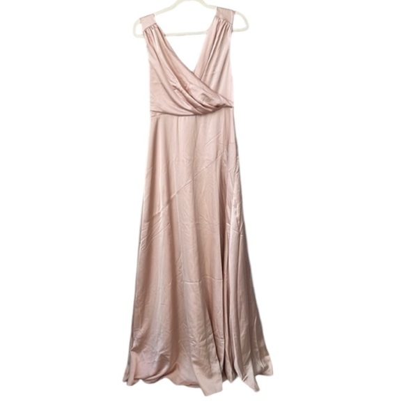 ASOS Dresses & Skirts - ASOS Edition Satin V Neck Sleeveless Bridesmaid Maxi Dress Size 6